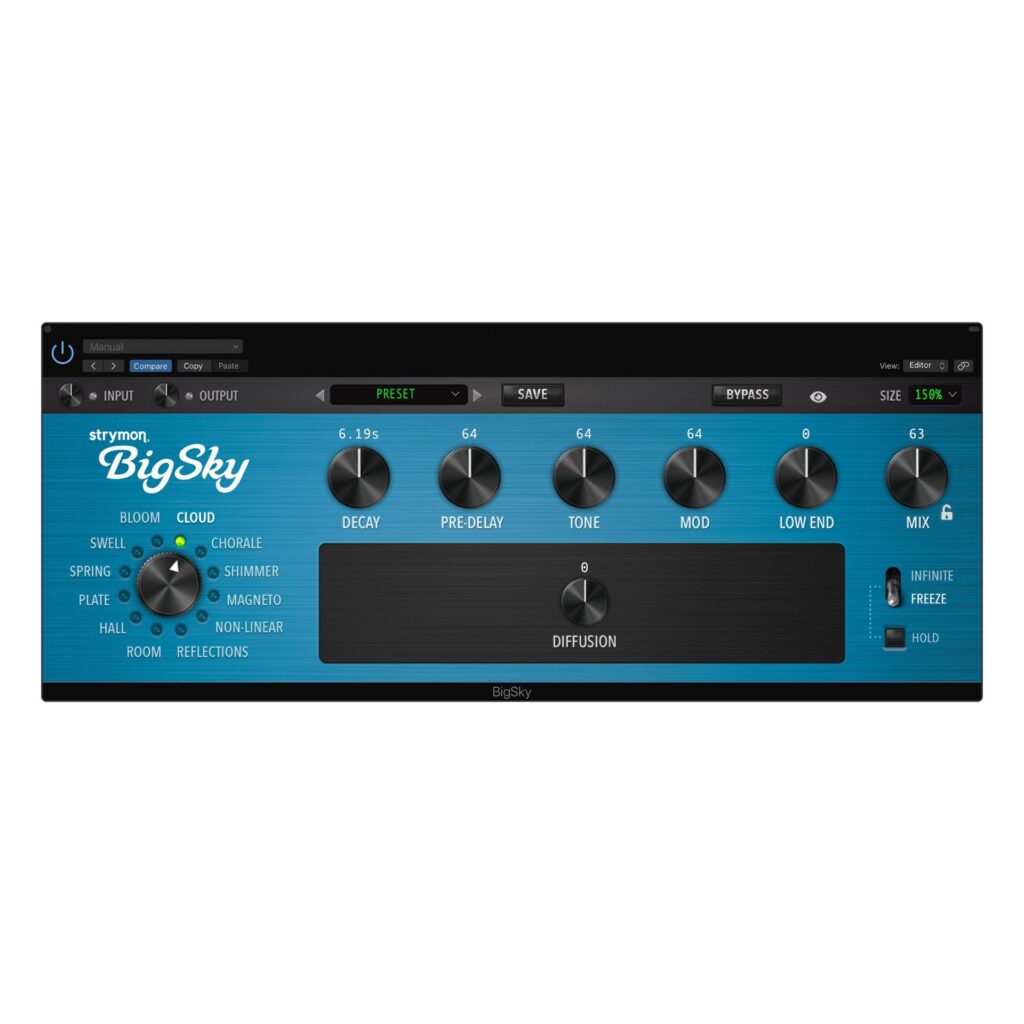 Strymon BigSky Plug In Multidimensional Reverb Workstation Plug-in ...